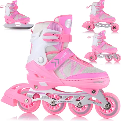 Produktbild von Detské inline korčule 4v1 Triskates Kolieskové korčule Korčule s nastaviteľnou veľkosťou RIMA 29-33