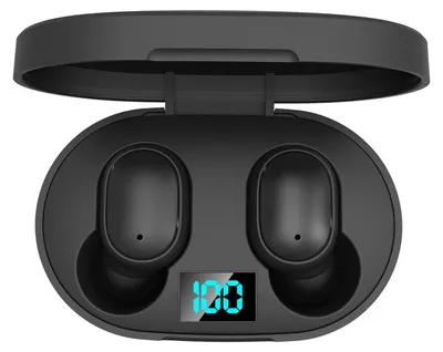Zdjęcie produktu dla Słuchawki dokanałowe douszne bluetooth przenośne do telefonu czarne E6s