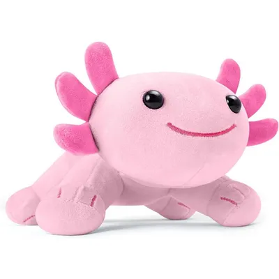 Immagine prodotto di Minicee, peluche a forma di salamandra – morbido, ideale come regalo, colore rosa, 27 cm