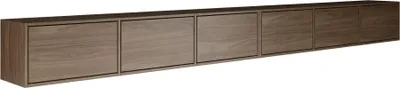 Image de Selsey Framme - Buffet TV suspendu à six volets 300 cm, finition bois noyer Wisconsin