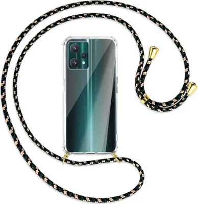 Produktbild von Handykette Backcover-Schutzhülle mit Band (Metall goldfarben) für Realme 9 Pro 5G - camouflage