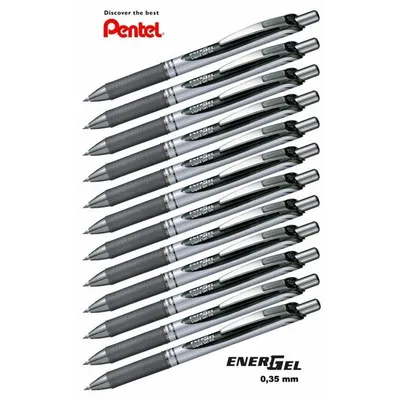 Produktbild von Pentel Gel-Tintenroller Liquid EnerGel BL77, 0,35mm, schwarz 12er-Pack