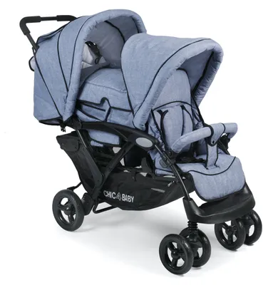 Produktbild von CHIC 4 BABY 274 55 Geschwisterwagen Duo, Jeans hellblau/blau