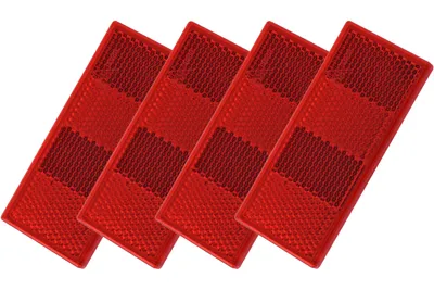 Produktbild von Selbstklebende Reflektoren rot 90x40mm - 4er Set