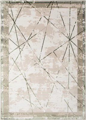 Produktbild von Tapiso Teppich Crystal Modern Beige Hellgrün Wohnzimmer 140 x 200 cm