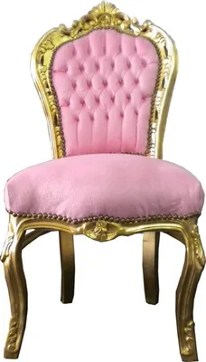 Produktbild von Barock Esszimmer Stuhl Rosa / Gold