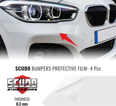 Produktbild von Klebeprotektoren für Auto Stoßstangen Scudo Bumpers, 7,5 x 45 cm, Dicke 0,3 mm