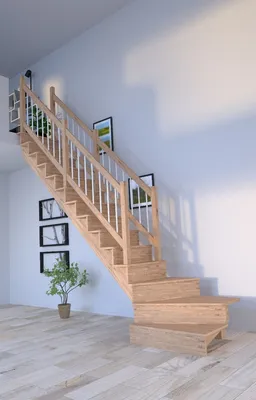 Zdjęcie produktu dla Schody drewniane Lindos (dąb) w ¼ spiralne lewe-100 cm-drewno-balustrada ze stali nierdzewnej biała-z podstopnicami po obu stronach