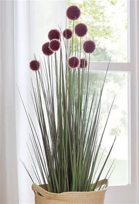 Image de Plante en pot "Allium" hauteur 90 cm, plante artificielle, plante décorative, herbe décorative