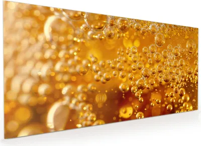 Produktbild von Küchenrückwand Spritzschutz Glas mit Motiv Sprudelnde Blasen 40 x 40 cm