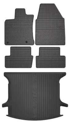 Zdjęcie produktu dla Dywaniki gumowe + mata bagażnika do Nissan Qashqai I J10 2006-2013 (SUV/crossover, stała podłoga) – czarne, dopasowane – Wielganizator SolidPRO