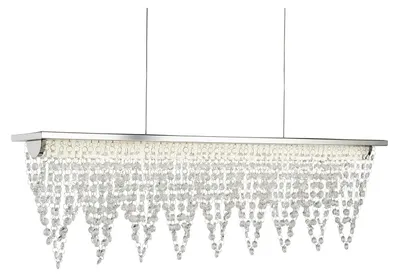 Produktbild von LED Hängeleuchte, Kristalle, Edelstahl, H 115 cm, DRAPE