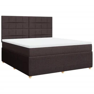Produktbild von Boxspringbett mit Matratze Dunkelbraun 180x200 cm Stoff