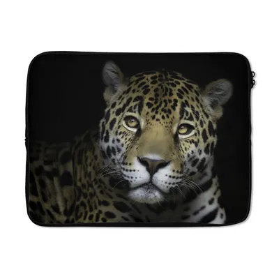 Produktbild von MuchoWow® Laptop Hülle 15 Zoll Jaguar - Porträt - Niedlich Laptoptasche - Laptoptasche - Sleeve - Rundum-Schutz