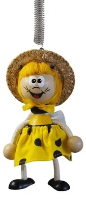 Produktbild von Eine Biene mit Kleid - Figur auf einer Feder