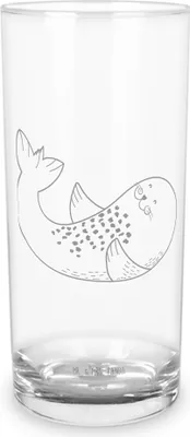 Produktbild von Mr. & Mrs. Panda Glas Robbe Liegen 200 ml - Transparent - Geschenk, Ostsee, Robben, Cocktailglas, Wasserglas, Lustige Sprüche, Nordsee, Seehund, Trinkglas, Longdrinkglas