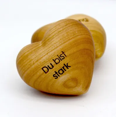 Produktbild von Holzherz \'Du bist stark!\'