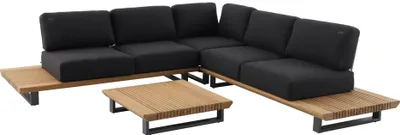 Produktbild von Royal Garden Basso Lounge-Set 4-tlg. Aluminium/Teak