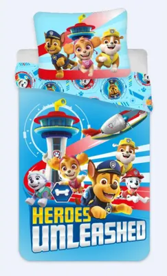 Produktbild von Paw Patrol Bettbezug happy Blue 140 x 200 cm - 70 x 90 cm - Baumwolle