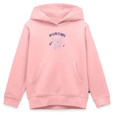 Produktbild von Spreadshirt Kuromi Outline Mit Chrome Schriftzug Kinder Premium Hoodie, 158/164 (12 Jahre), Rosa