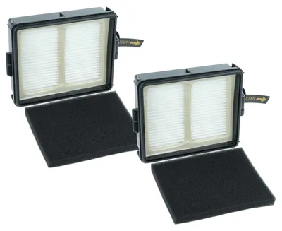 Produktbild von vhbw 2 Staubsaugerfilter kompatibel mit Shark Detect Pro IW3111C, IW3120, IW3120C Staubsauger - Kombifilter (Vorfilter + HEPA-Filter) Schwarz Weiß