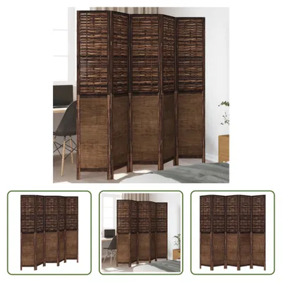 Produktbild von The Living Store 5-tlg. Raumteiler Dunkelbraun Massivholz Paulownia