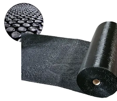 Produktbild von 1 Rolle Luftpolsterfolie 120cm x 50m schwarz blickdicht 100my