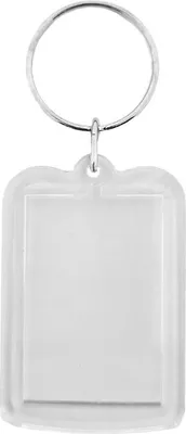 Produktbild von CombiCraft Plexiglas Schlüsselanhänger Rechteck mittel, 33x42mm - 50 Stück
