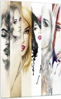 Produktbild von Bilder auf glas - Einteilig - Frauen Schönheit Dame Illustration - 70x100cm - Glasbilder - Wandbilder - Bilder - Wanddekoration aus Glas - Glas Bilder - Wandbild auf Glas - GPA70x100-3012