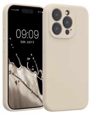 Produktbild von kwmobile Hülle kompatibel mit Apple iPhone 15 Pro - Hülle Silikon gummiert - Handyhülle - Handy Case in Creme