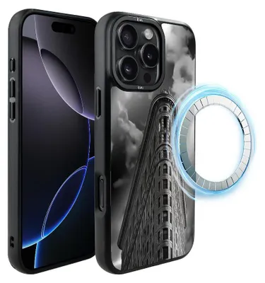 Zdjęcie produktu dla Etui do iPhone 16 Pro Max, kompatybilne z MagSafe, czarne matowe boki, Flatiron