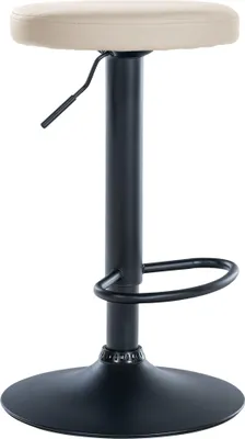 Produktbild von CLP Barhocker Ponte Kunstleder-Bezug creme Gestell Farbe schwarz