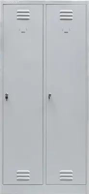 Zdjęcie produktu dla Szafka szafa BHP ubraniowa metalowa pracownicza dwudrzwiowa Mega-M J-80 80x50x180 cm skręcana szara