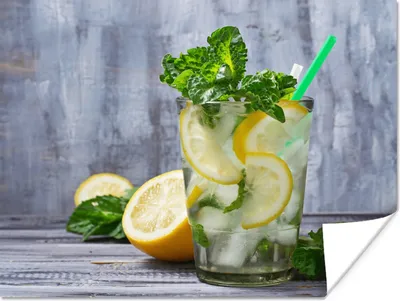 Produktbild von MuchoWow® Poster Cocktail - Früchte - Kräuter 120x90 cm - Wandbild