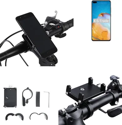 Produktbild von K-S-Trade Handyhalterung für das Fahrrad kompatibel mit Huawei P40 Halter Lenkstange Fahrradhalterung Motorrad Bike Mount Befestigung Smartphone
