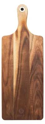 Immagine prodotto di Tagliere in legno di acacia – Ideale per servire pizza, formaggi e altro. Dimensioni: 47x17x1,5 cm