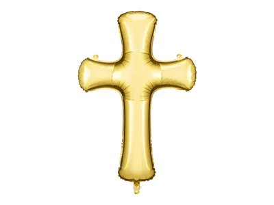 Produktbild von Folienballon Goldenes Kreuz 1,03m