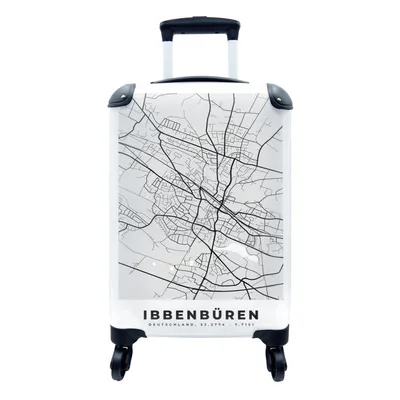 Produktbild von MuchoWow® Koffer Handgepäck Trolley Rollkoffer Kleine Reisekoffer mit 4 Rollen - Deutschland - Karte - Ibbenbüren - Stadtplan - Cabin Size < 55x40x23 cm & 55x40x20 cm - Fotokoffer - Kabinenkoffer - Boardgepäck - Reise-Box - Reisekoffer - Reisegepäck - Koffer mit Bild - Trolley für Kinder