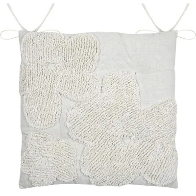 Produktbild von STOF Sitzkissen Stuhlkissen Dekokissen Kissen 38x38cm beige Baumwolle und Leinen Deko