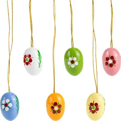 Produktbild von Ostereier-Set mit Punkteblumen (2,2cm) von Kunstgewerbe Uhlig