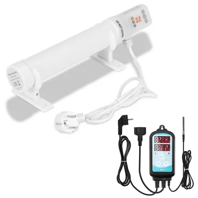 Produktbild von Jopassy Gewächshausheizung 60W Mit 3000W Digitaltemperaturregler Elektrische Stabheizung Weiß für Gewächshäuser Flexible Installation