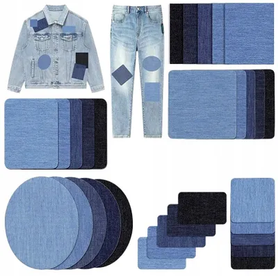Immagine prodotto di Toppe per pantaloni in denim - Toppe da stirare - Personalizzate il vostro look - Facili da usare - Eleganti e resistenti - Perfette per gli amanti del denim