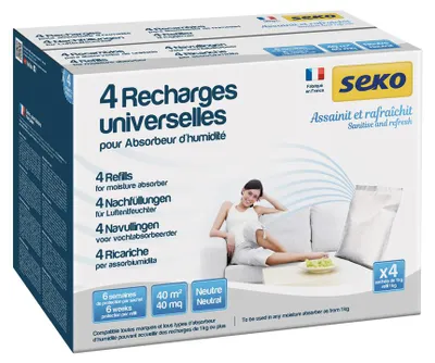 Image de Recharge Absorbant Seko 1kg Absorption D'humidité Neutre Et Efficace - Seko
