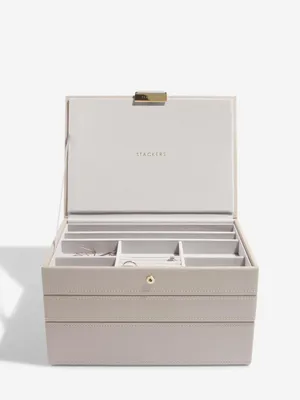 Productafbeelding van STACKERS TAUPE - Sieradendoos - Juwelendoos - Sieradenhouder - Sieraden Organizer