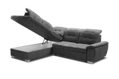 Produktbild von Ecksofa LOTTA In ASTI Stoff, Maße 258x212cm – Elegantes Design, Vielseitige Schlaffunktion Und Robuster Stauraum Für Ihr Wohnzimmer Anordnung der Möbel Linksseitig Farbe: HELLGRAU