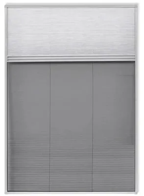 Zdjęcie produktu dla Moskitiery okienne - roleta plisowana z siatką przeciwko owadom - 160 x 80 cm - roleta zaciemniająca - mocowanie na rzep - kolor czarny