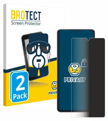 Produktbild von 2x BROTECT Sichtschutzfolie für Samsung Galaxy S21 Ultra 5G Anti-Spy Privacy Sichtschutz Blickschutz Folie Blaulicht-Schutz