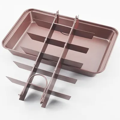 Productafbeelding van Bakplaat voor 18 Brownies - Antiaanbaklaag - 31,5 x 19,3 x 3,7 cm