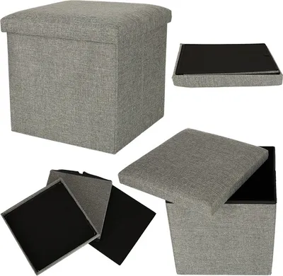 Produktbild von KIK KX4620 Taburet s úložným prostorem 38 x 38 cm šedý