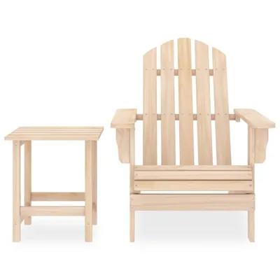 Immagine prodotto di Sedia da Giardino Adirondack con Tavolino in Legno Abete